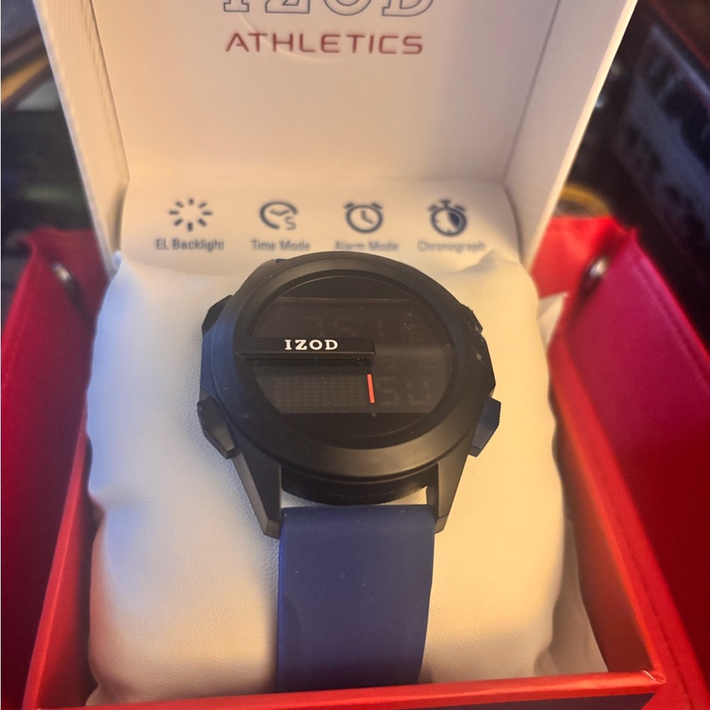 IZOD Black and Blue Wearable Watch
